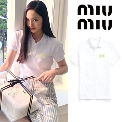 19532_MIU 골드로고 PK반팔