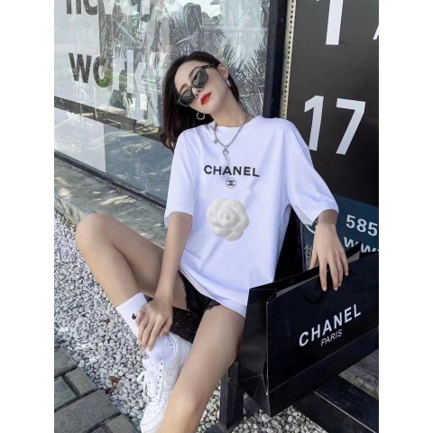 18253_CN 화이트 플라워 반팔